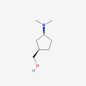 molecular formula C8H17NO B14040575 ((1R,3S)-3-(Dimethylamino)cyclopentyl)methanol 