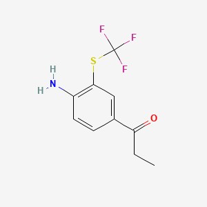 1-(4-Amino-3-(trifluoromethylthio)phenyl)propan-1-one