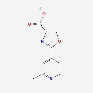 molecular formula C10H8N2O3 B1404062 2-(2-Methylpyridin-4-yl)-1,3-oxazole-4-carboxylic acid CAS No. 1256786-78-3