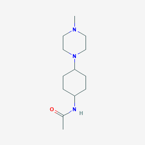 molecular formula C13H25N3O B1404063 N-[4-(4-甲基哌嗪-1-基)环己基]乙酰胺 CAS No. 1214265-81-2
