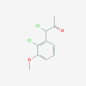 molecular formula C10H10Cl2O2 B14040659 1-Chloro-1-(2-chloro-3-methoxyphenyl)propan-2-one 