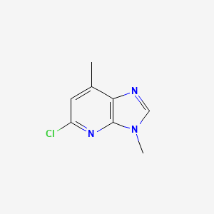 molecular formula C8H8ClN3 B14040667 5-Chloro-3,7-dimethyl-3H-imidazo[4,5-b]pyridine 