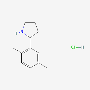 molecular formula C12H18ClN B14040681 2-(2,5-Dimethylphenyl)pyrrolidine hcl 