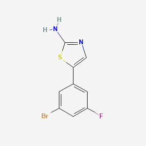 molecular formula C9H6BrFN2S B14040752 5-(3-Bromo-5-fluorophenyl)thiazol-2-amine 