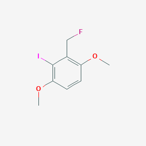 molecular formula C9H10FIO2 B14040766 1,4-Dimethoxy-2-iodo-3-(fluoromethyl)benzene 