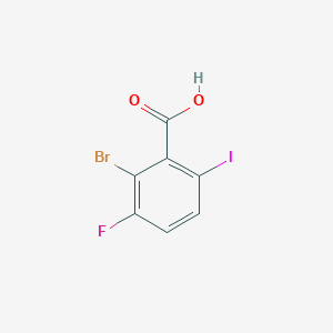 molecular formula C7H3BrFIO2 B14040781 2-Bromo-3-fluoro-6-iodobenzoic acid 