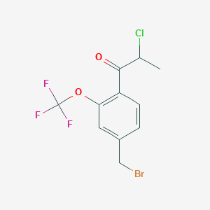 1-(4-(Bromomethyl)-2-(trifluoromethoxy)phenyl)-2-chloropropan-1-one