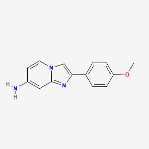 molecular formula C14H13N3O B14040968 2-(4-Methoxyphenyl)imidazo[1,2-a]pyridin-7-amine 