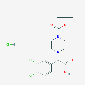 4-[Carboxy-(3,4-dichlorophenyl)methyl]piperazine-1-carboxylic acid tert-butyl ester hydrochloride