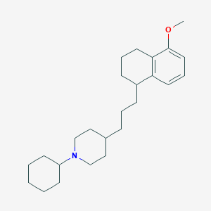 molecular formula C25H39NO B14041004 1-Cyclohexyl-4-(3-(5-methoxy-1,2,3,4-tetrahydronaphthalen-1-yl)propyl)piperidine 