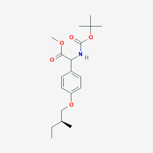 methyl 2-(tert-butoxycarbonylamino)-2-(4-((S)-2-methylbutoxy)phenyl)acetate