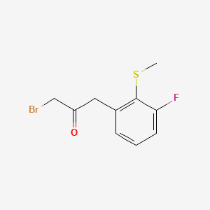 1-Bromo-3-(3-fluoro-2-(methylthio)phenyl)propan-2-one