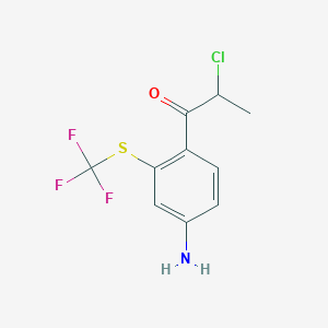 1-(4-Amino-2-(trifluoromethylthio)phenyl)-2-chloropropan-1-one