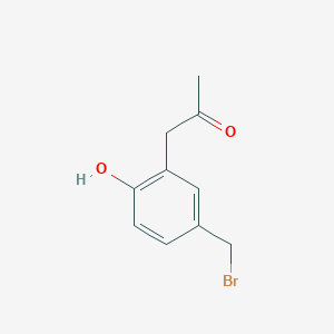 molecular formula C10H11BrO2 B14041077 1-(5-(Bromomethyl)-2-hydroxyphenyl)propan-2-one 