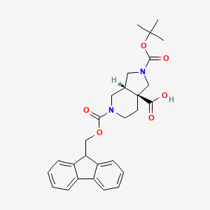 Rel-(3AR,7AS)-5-(((9H-fluoren-9-YL)methoxy)carbonyl)-2-(tert-butoxycarbonyl)octahydro-1H-pyrrolo[3,4-C]pyridine-7A-carboxylic acid