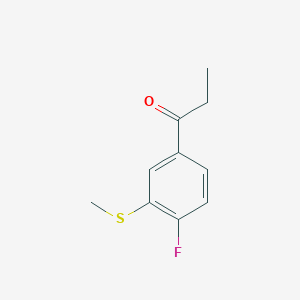 1-(4-Fluoro-3-(methylthio)phenyl)propan-1-one