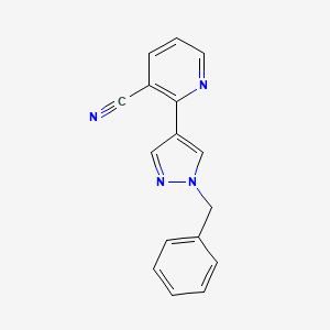 B1404130 2-(1-Benzyl-1H-pyrazol-4-yl)-nicotinonitrile CAS No. 870067-45-1