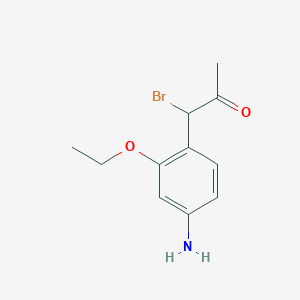 molecular formula C11H14BrNO2 B14041333 1-(4-Amino-2-ethoxyphenyl)-1-bromopropan-2-one 