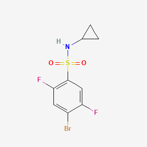 B1404134 4-bromo-N-cyclopropyl-2,5-difluorobenzenesulfonamide CAS No. 1055996-06-9