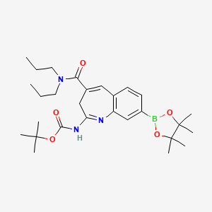 tert-Butyl (4-(dipropylcarbamoyl)-8-(4,4,5,5-tetramethyl-1,3,2-dioxaborolan-2-yl)-3H-benzo[b]azepin-2-yl)carbamate