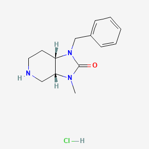 molecular formula C14H20ClN3O B14041376 (3AR,7AS)-1-Benzyl-3-methylhexahydro-1H-imidazo[4,5-C]pyridin-2(3H)-one hcl 