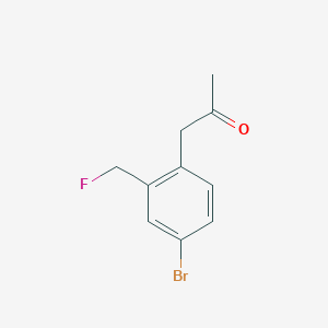 molecular formula C10H10BrFO B14041430 1-(4-Bromo-2-(fluoromethyl)phenyl)propan-2-one 