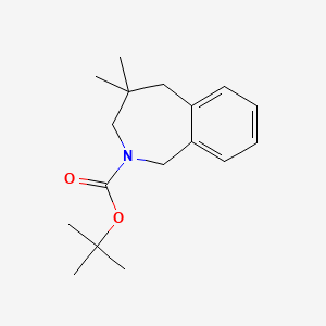 molecular formula C17H25NO2 B14041453 Tert-butyl 4,4-dimethyl-1,3,4,5-tetrahydro-2H-benzo[C]azepine-2-carboxylate 