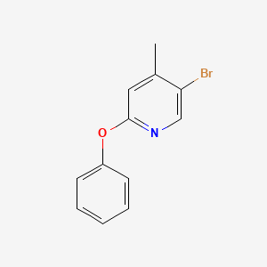 molecular formula C12H10BrNO B14041458 5-Bromo-4-methyl-2-phenoxypyridine 