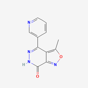 molecular formula C11H8N4O2 B1404146 3-甲基-4-吡啶-3-基异恶唑并[3,4-d]哒嗪-7(6h)-酮 CAS No. 720718-34-3