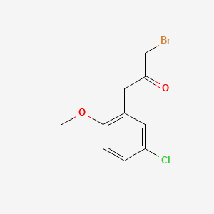 molecular formula C10H10BrClO2 B14041466 1-Bromo-3-(5-chloro-2-methoxyphenyl)propan-2-one 