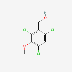 molecular formula C8H7Cl3O2 B14041471 (2,4,6-Trichloro-3-methoxyphenyl)methanol 