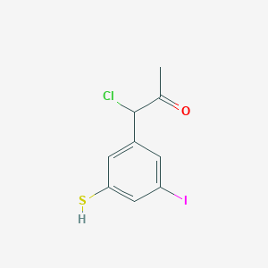 1-Chloro-1-(3-iodo-5-mercaptophenyl)propan-2-one