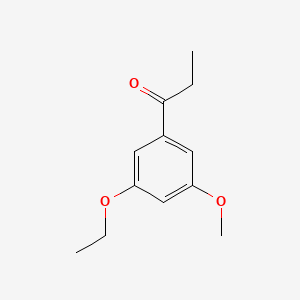 molecular formula C12H16O3 B14041487 1-(3-Ethoxy-5-methoxyphenyl)propan-1-one 