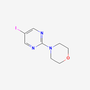 molecular formula C8H10IN3O B1404156 4-(5-碘嘧啶-2-基)吗啉 CAS No. 866534-08-9