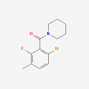 molecular formula C13H15BrFNO B14041565 (6-Bromo-2-fluoro-3-methylphenyl)(piperidin-1-yl)methanone 