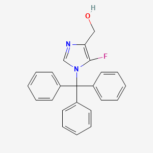 molecular formula C23H19FN2O B14041568 (5-Fluoro-1-trityl-1H-imidazol-4-yl)-methanol 