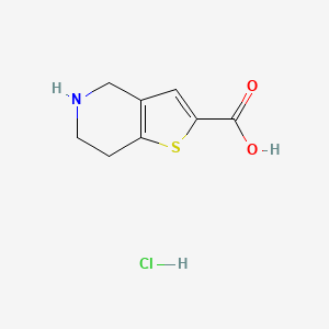 molecular formula C8H10ClNO2S B1404158 4,5,6,7-四氢噻吩并[3,2-c]吡啶-2-羧酸盐酸盐 CAS No. 116118-99-1