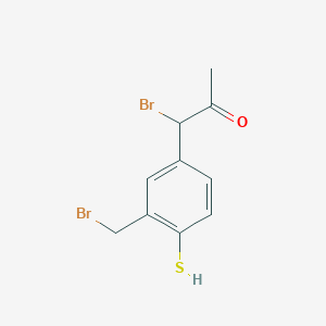 1-Bromo-1-(3-(bromomethyl)-4-mercaptophenyl)propan-2-one