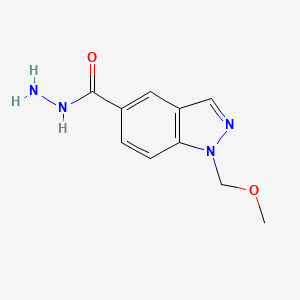 molecular formula C10H12N4O2 B1404159 1-甲氧甲基-1H-吲唑-5-甲酸酰肼 CAS No. 1005205-35-5