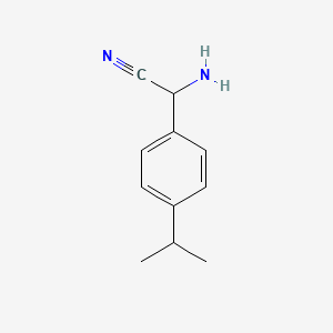 molecular formula C11H14N2 B14041609 2-Amino-2-(4-isopropylphenyl)acetonitrile 