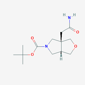 tert-butyl 3a-(2-amino-2-oxoethyl)tetrahydro-1H-furo[3,4-c]pyrrole-5(3H)-carboxylate