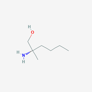 molecular formula C7H17NO B14041624 (S)-2-Amino-2-methylhexan-1-ol 