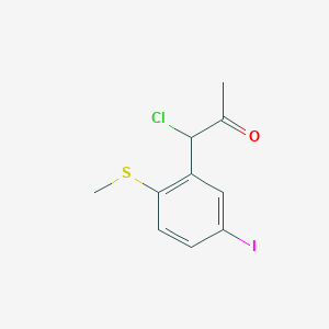 1-Chloro-1-(5-iodo-2-(methylthio)phenyl)propan-2-one