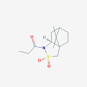 molecular formula C13H21NO3S B14041638 1-[(5S)-10,10-dimethyl-3,3-dioxo-3lambda6-thia-4-azatricyclo[5.2.1.01,5]decan-4-yl]propan-1-one 