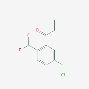 1-(5-(Chloromethyl)-2-(difluoromethyl)phenyl)propan-1-one