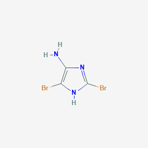 molecular formula C3H3Br2N3 B1404165 2,5-dibromo-1H-imidazol-4-amine CAS No. 1029720-13-5