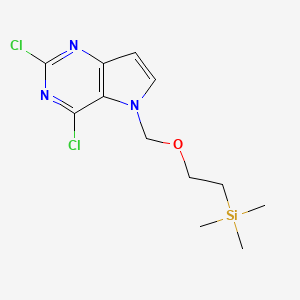 2,4-dichloro-5-((2-(trimethylsilyl)ethoxy)methyl)-5H-pyrrolo[3,2-d]pyrimidine