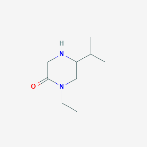 molecular formula C9H18N2O B14041685 1-Ethyl-5-isopropylpiperazin-2-one 