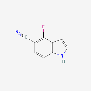 molecular formula C9H5FN2 B1404171 4-fluoro-1H-indole-5-carbonitrile CAS No. 1240113-42-1