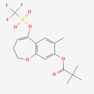 7-Methyl-5-(((trifluoromethyl)sulfonyl)oxy)-2,3-dihydrobenzo[b]oxepin-8-yl pivalate